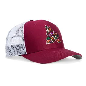 47 Brand Arizona Coyotes Trucker Snapback Hat - Cardinal, White