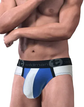 Big Boy Pouch Brief with Blue/White Stripe