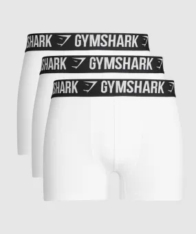 Gymshark Boxer Brief 3PK - White