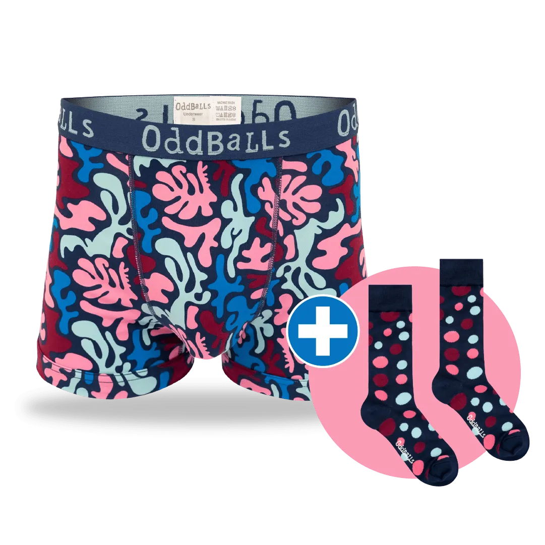 03 Month Pre-Paid: Mens Boxer Shorts & Free Socks - Monthly Subscription