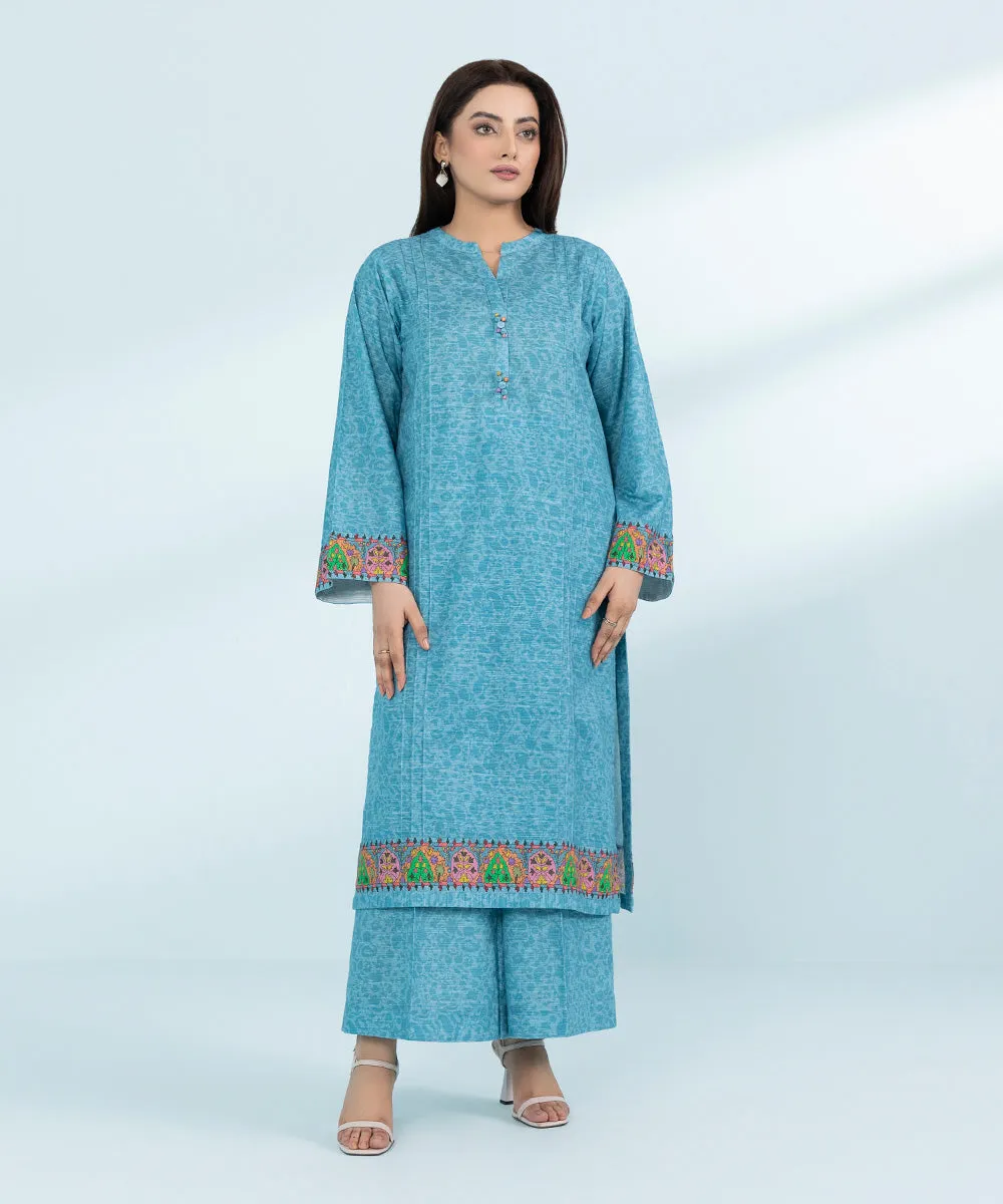 2 Piece- Printed Khaddar Suit