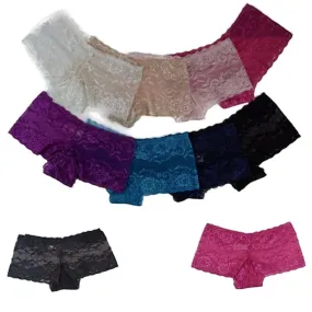 2 x Womens Plus Size Lace Shorts Boyleg Underwear Panties Undies Lingerie