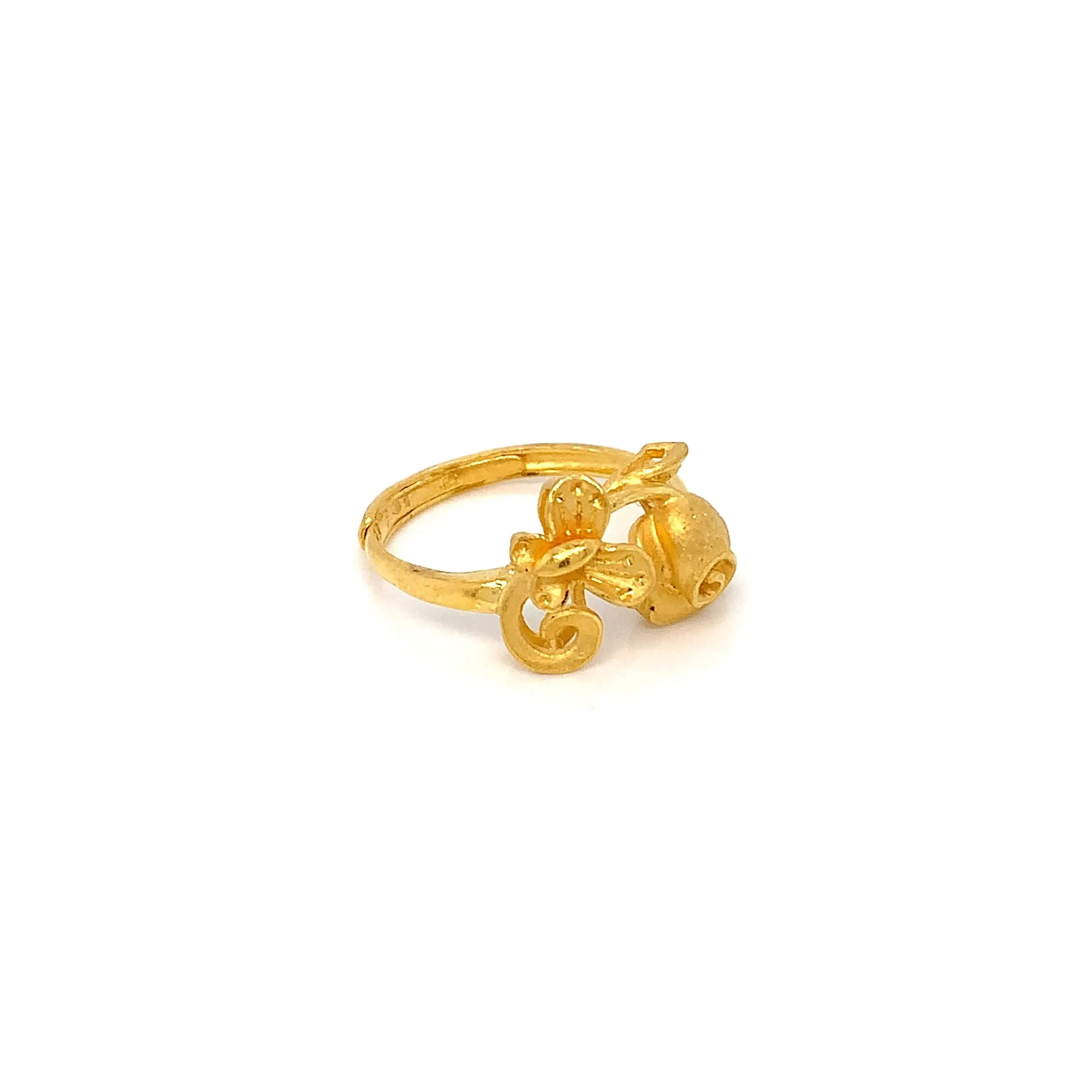 24K YG Ladies Adjustable Ring-1pc