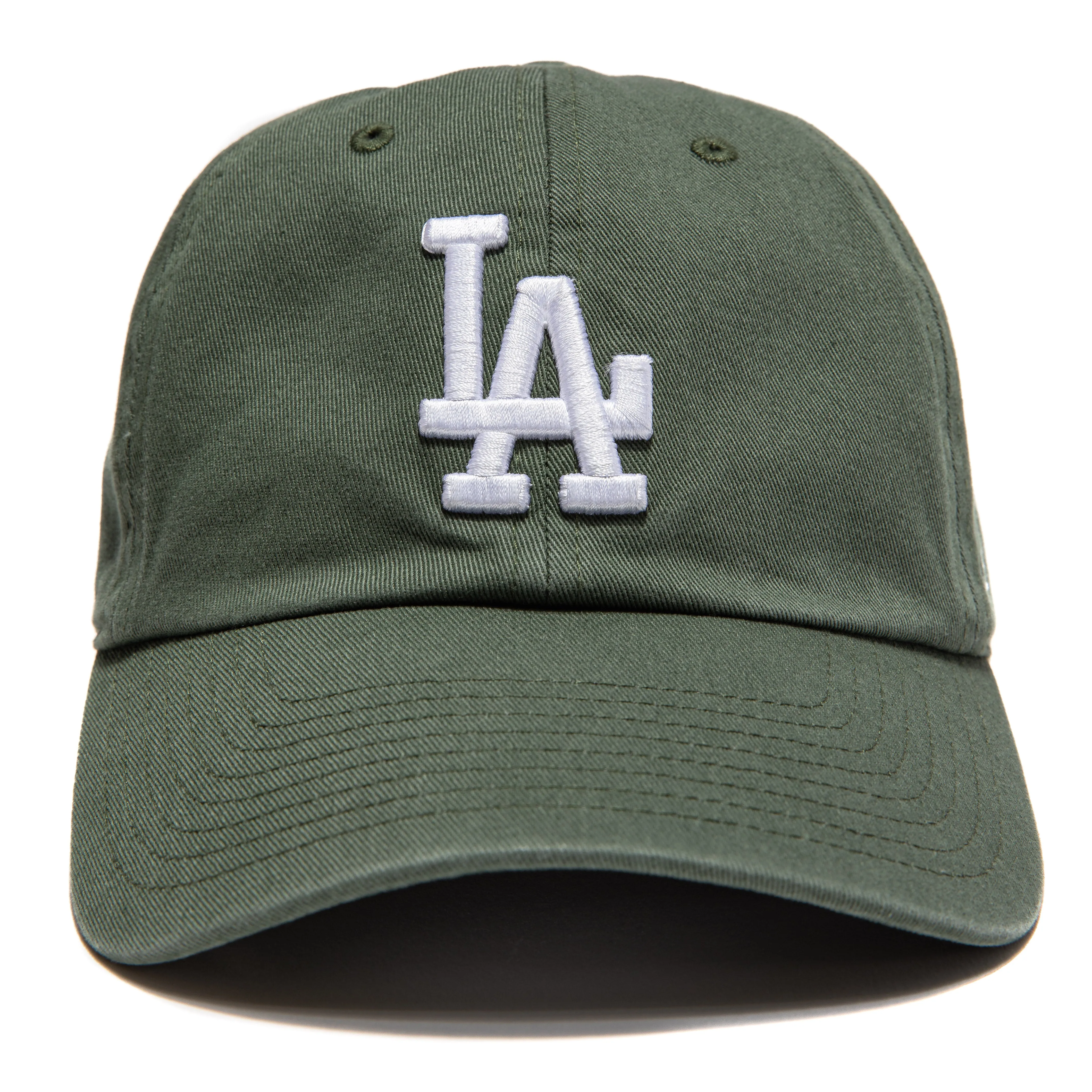 47 Brand Los Angeles Dodgers Cleanup Adjustable Hat - Olive, White