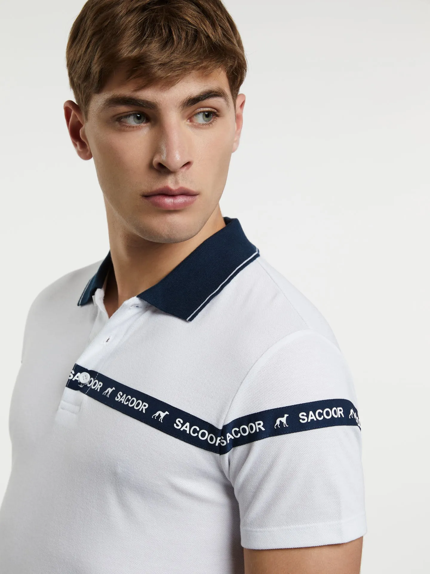 89 Recycled Edition' Polo Piqué Shirt With Branded Tapes