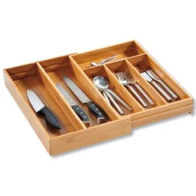 Adjustable Cutlery Tray - Bamboo