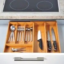 Adjustable Cutlery Tray - Bamboo