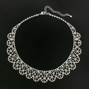 Adjustable Draped Rhinestone Necklace