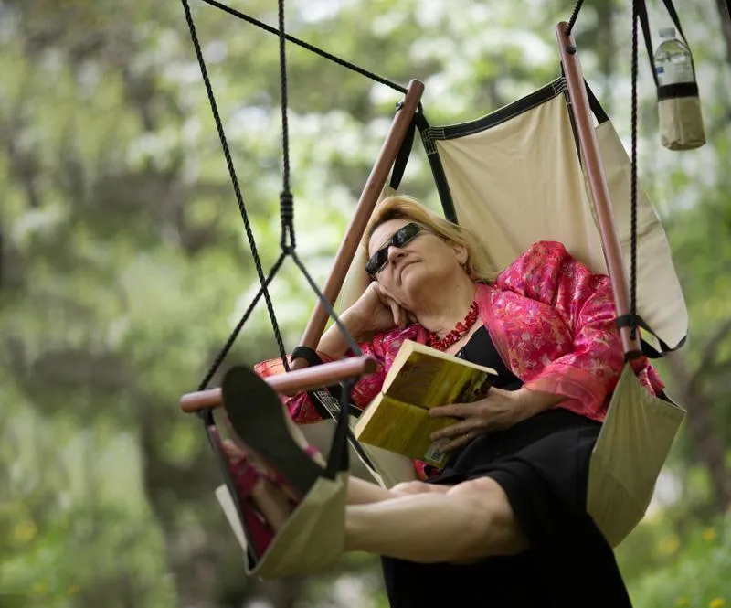 Adjustable Hanging Hammock Chair with Foot Rest