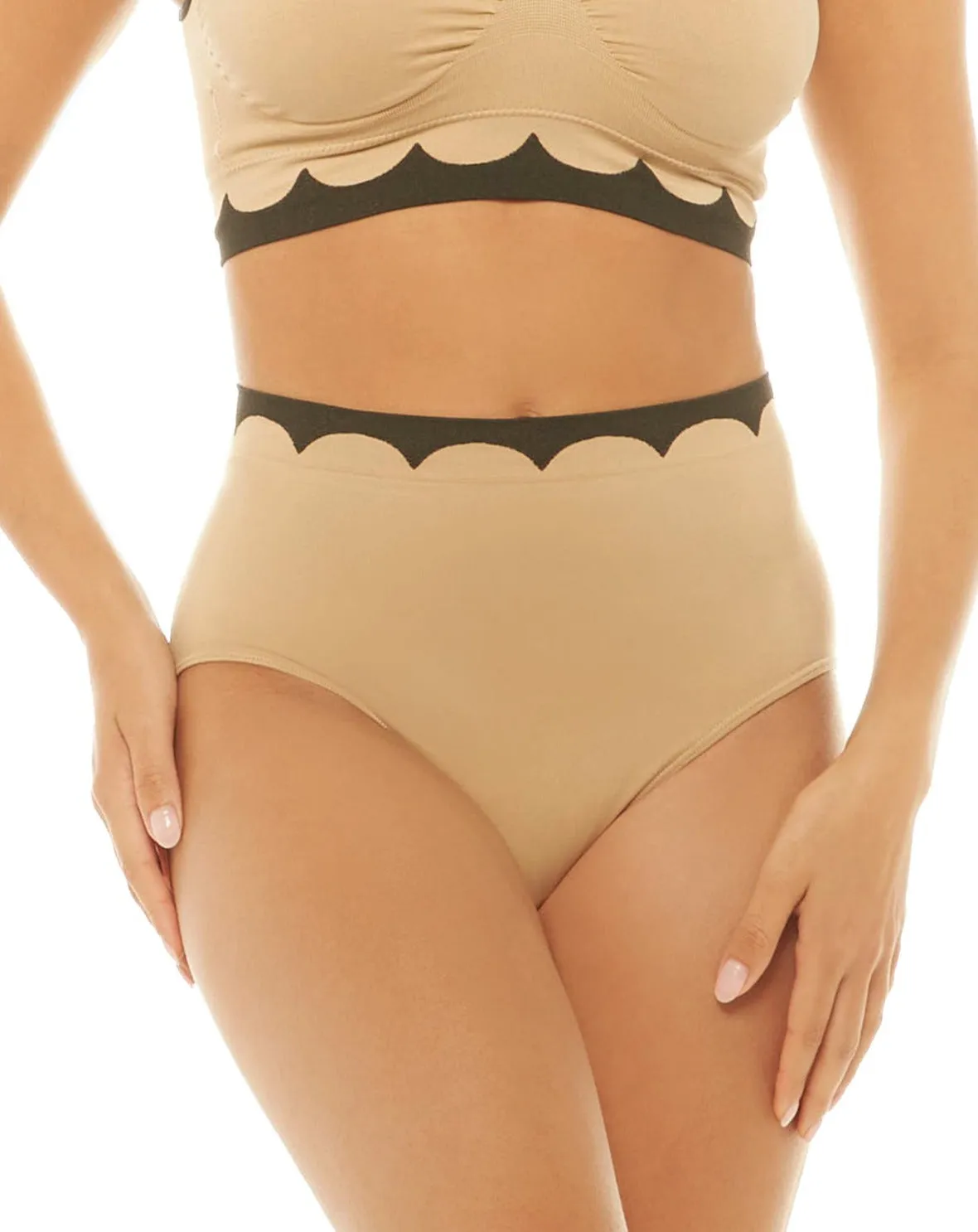 Ahh Brief Full Coverage with Scallop Trim Panty