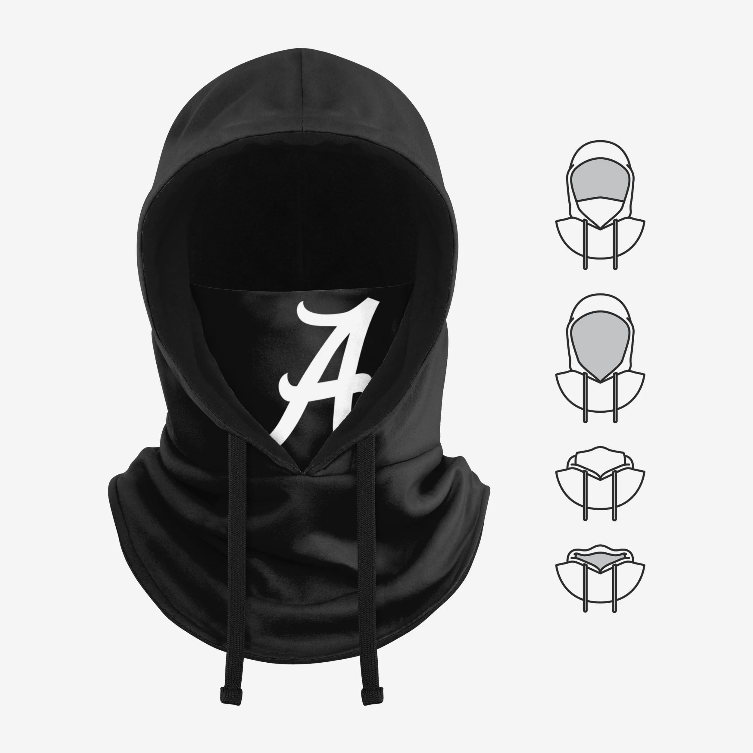 Alabama Crimson Tide Black Drawstring Hooded Gaiter