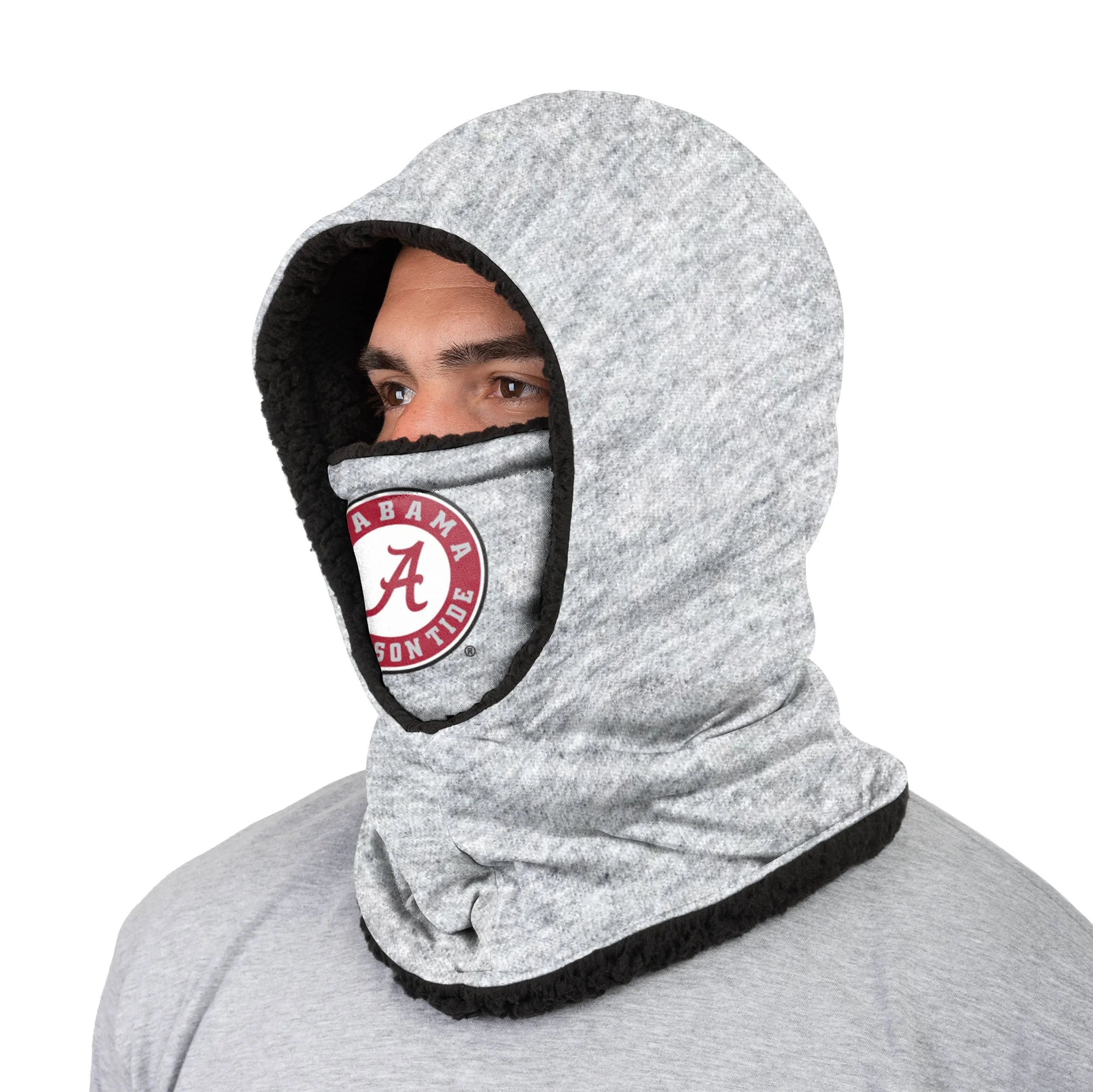 Alabama Crimson Tide NCAA Heather Grey Big Logo Hooded Gaiter