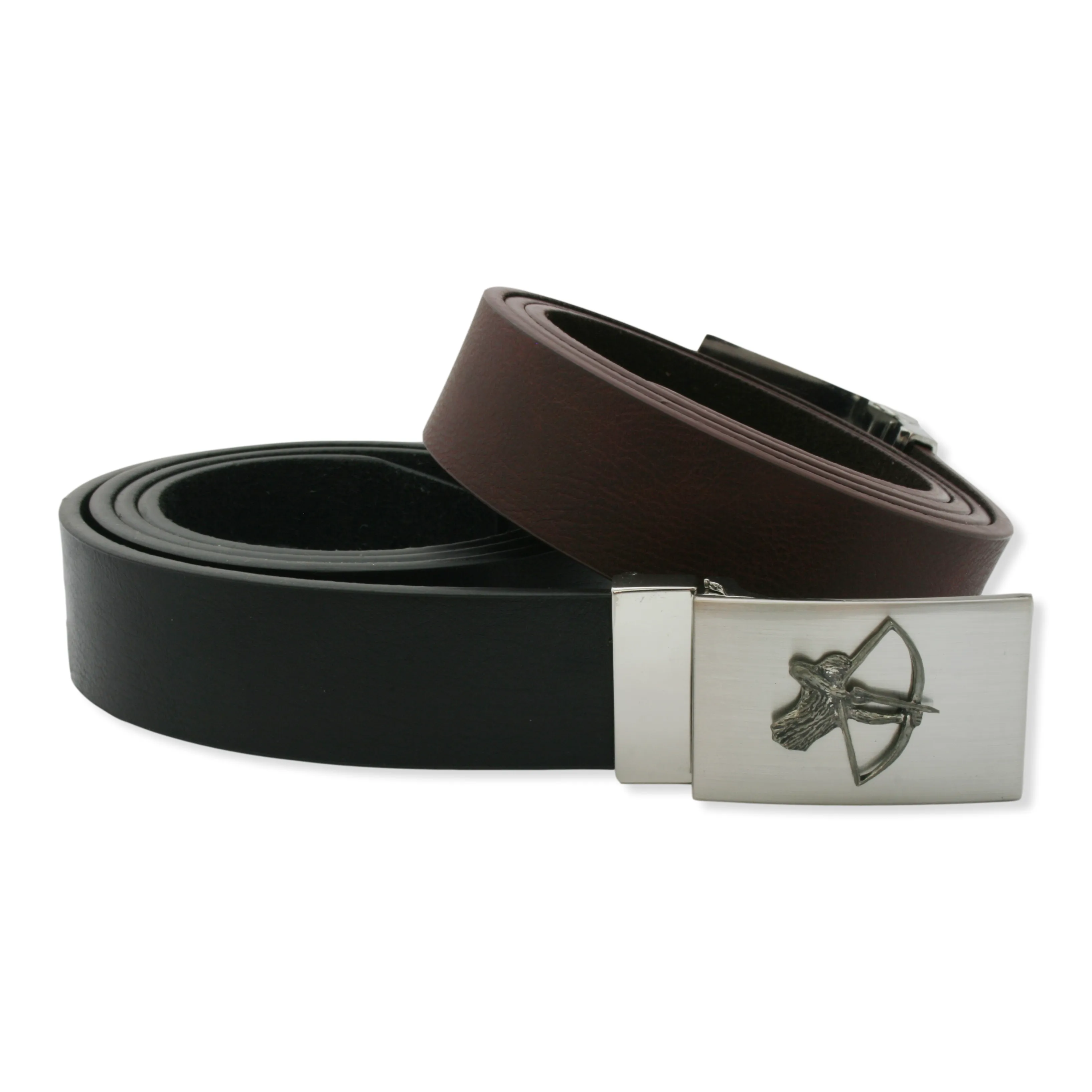 Archer Leather Belt & Buckle Black or Brown Mens Accessory