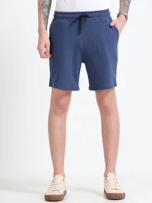 Asheran - Plain Cotton Shorts - Navy Blue