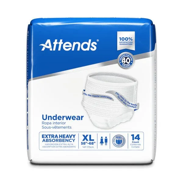 Attends Care Unisex Protective Underwear - Extra Heavy Absorbency