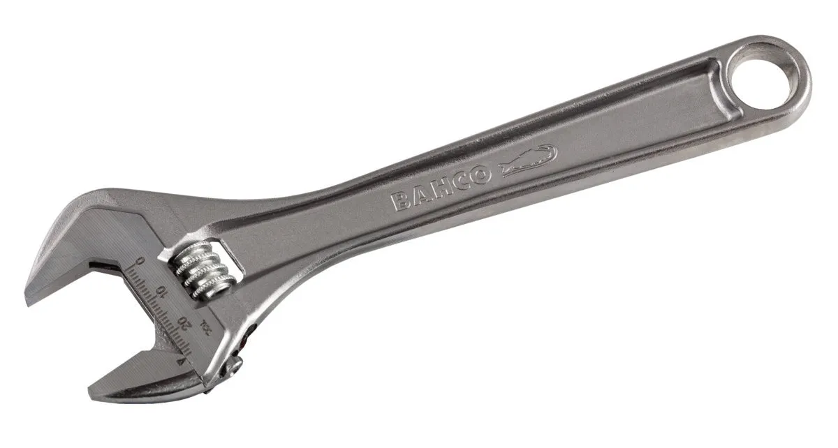 Bahco Adjustable wrench, 10", 250mm, chrome, 30mm opening