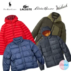 Branded Puffer Jackets *Polo*Lacoste*WoolRich*EddieBauer* 10 Pieces