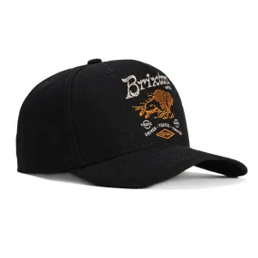 Brixton Charging Buffalo Snapback Hat - Black