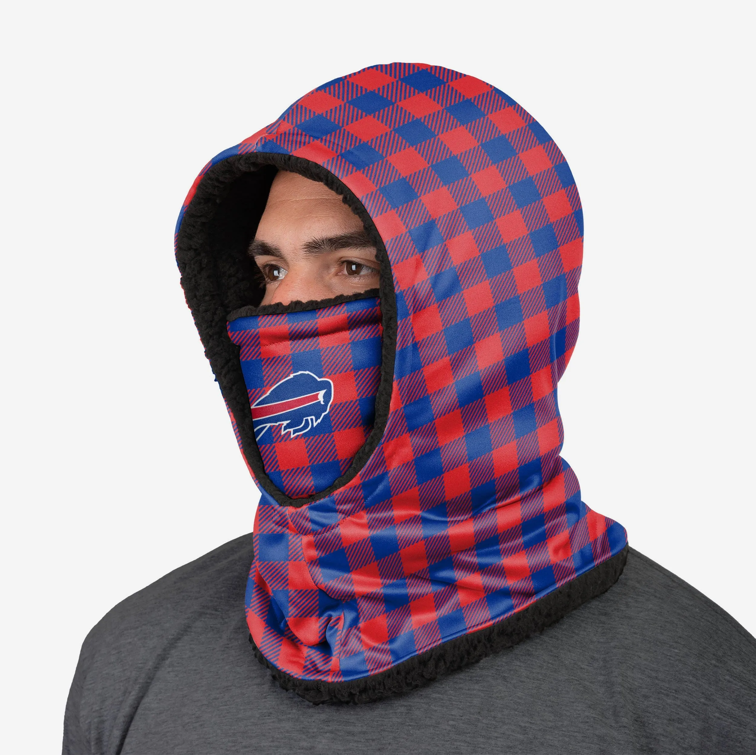 Buffalo Bills Plaid Hooded Gaiter