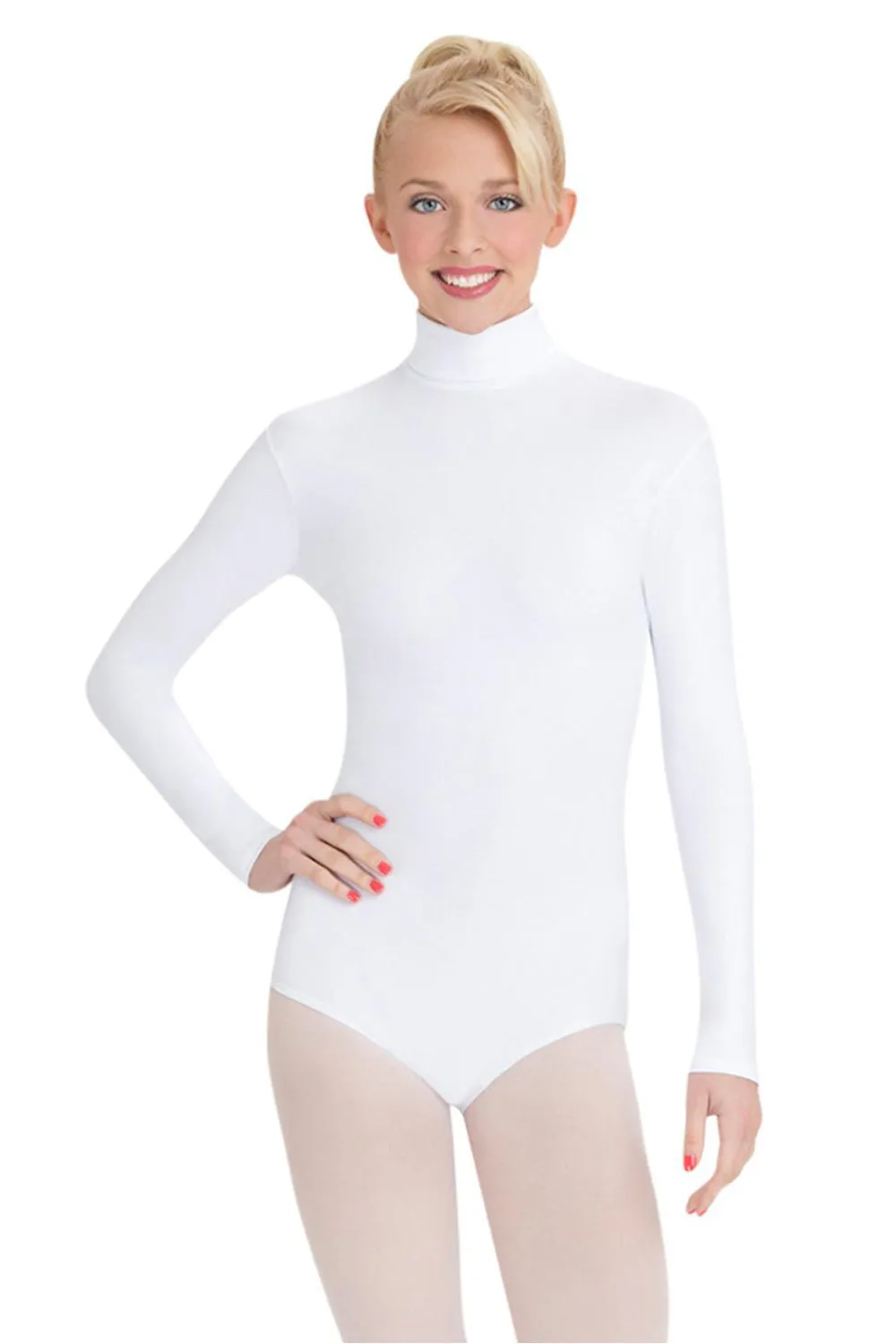 CAPEZIO TB41 ADULT TURTLENECK LONG SLEEVE LEOTARD