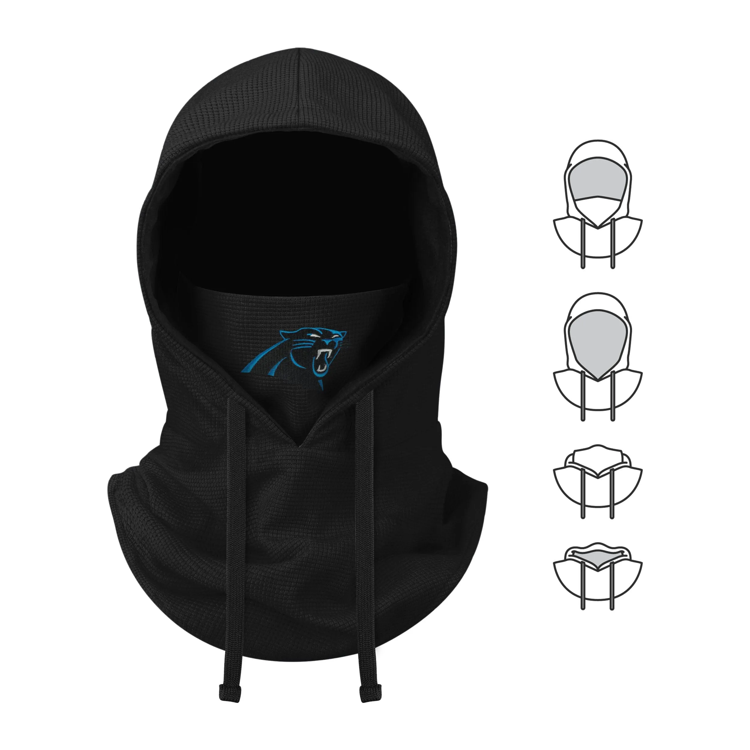 Carolina Panthers NFL Waffle Drawstring Hooded Gaiter