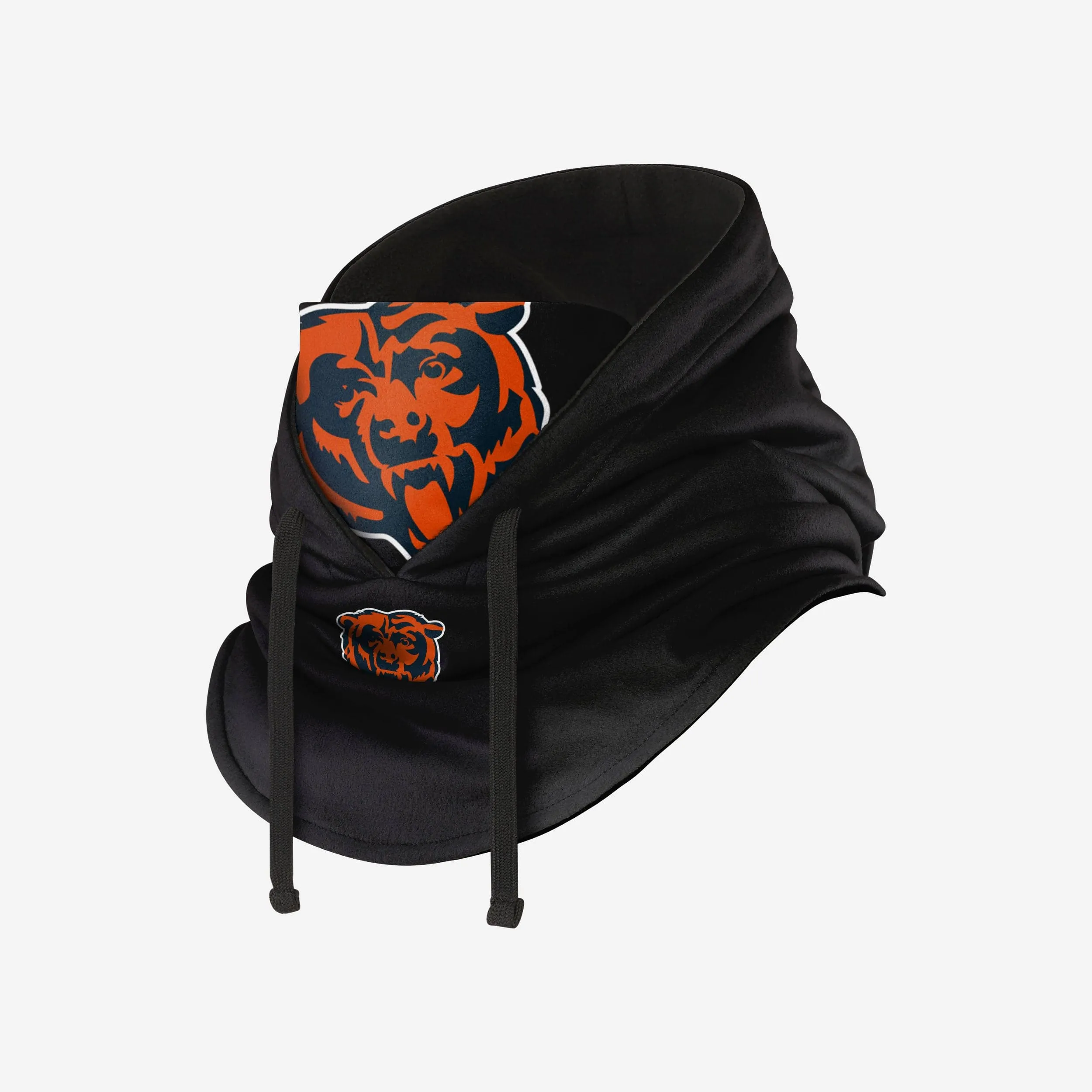 Chicago Bears Black Drawstring Hooded Gaiter