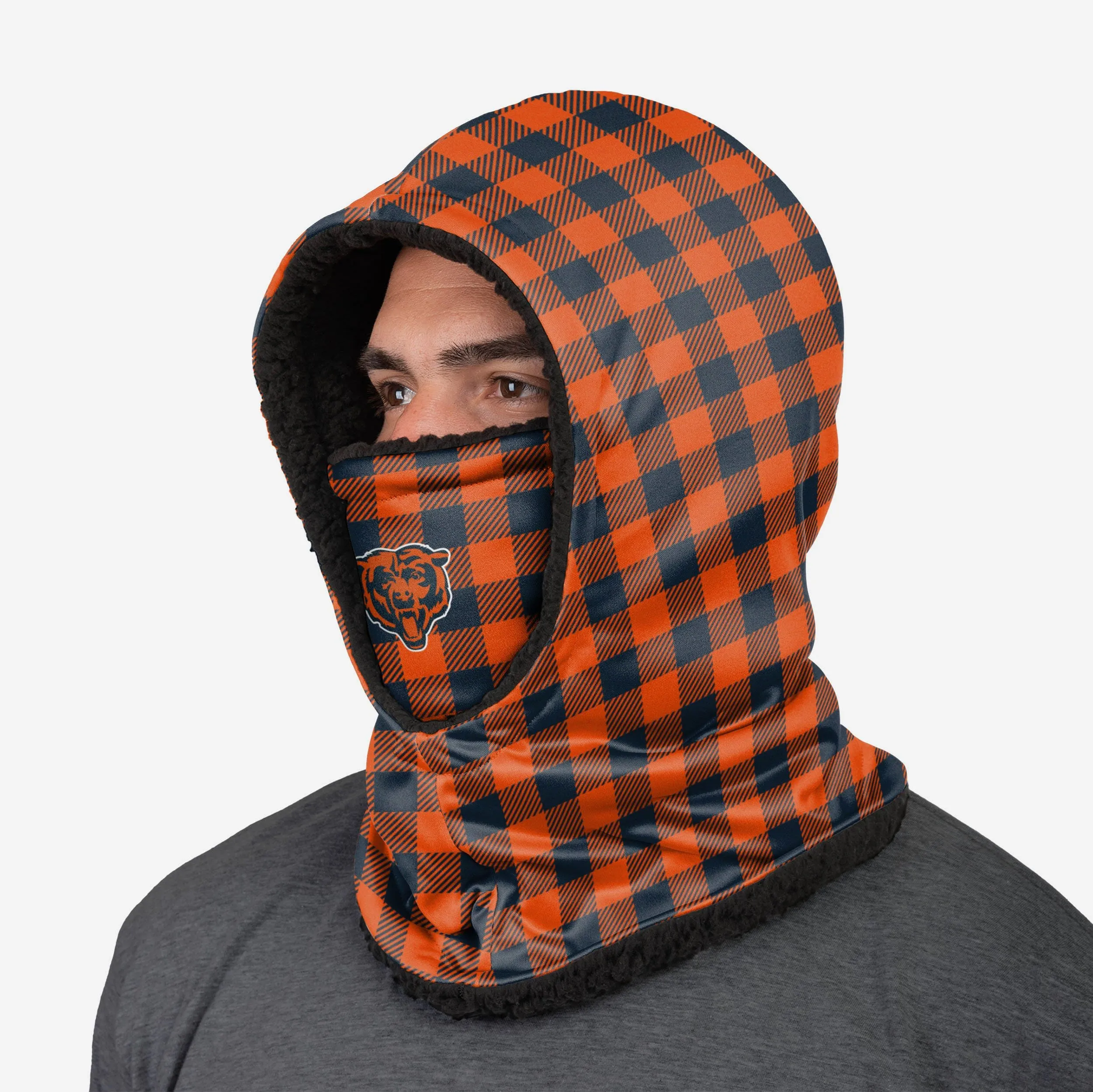 Chicago Bears Plaid Hooded Gaiter