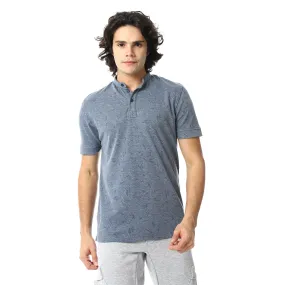 Classic Cotton Polo T-Shirt For Men - Navy