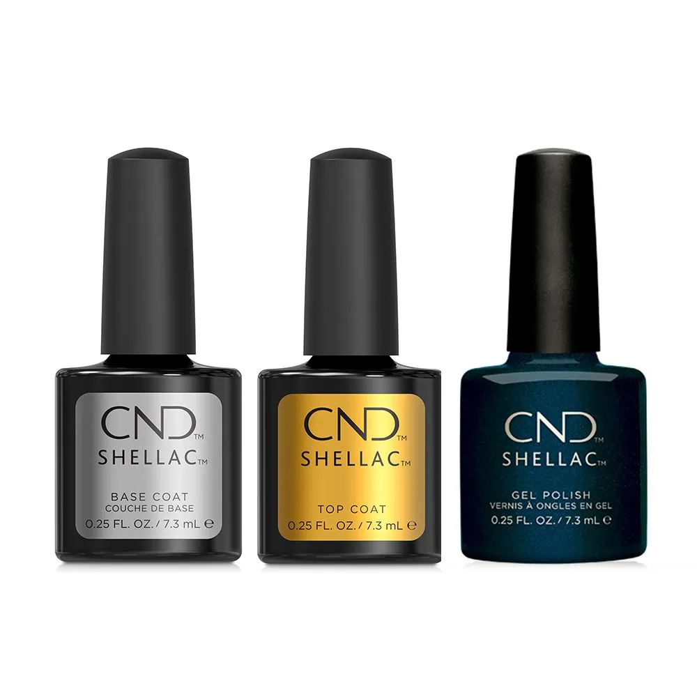 CND - Shellac Combo - Base, Top & Midnight Swim