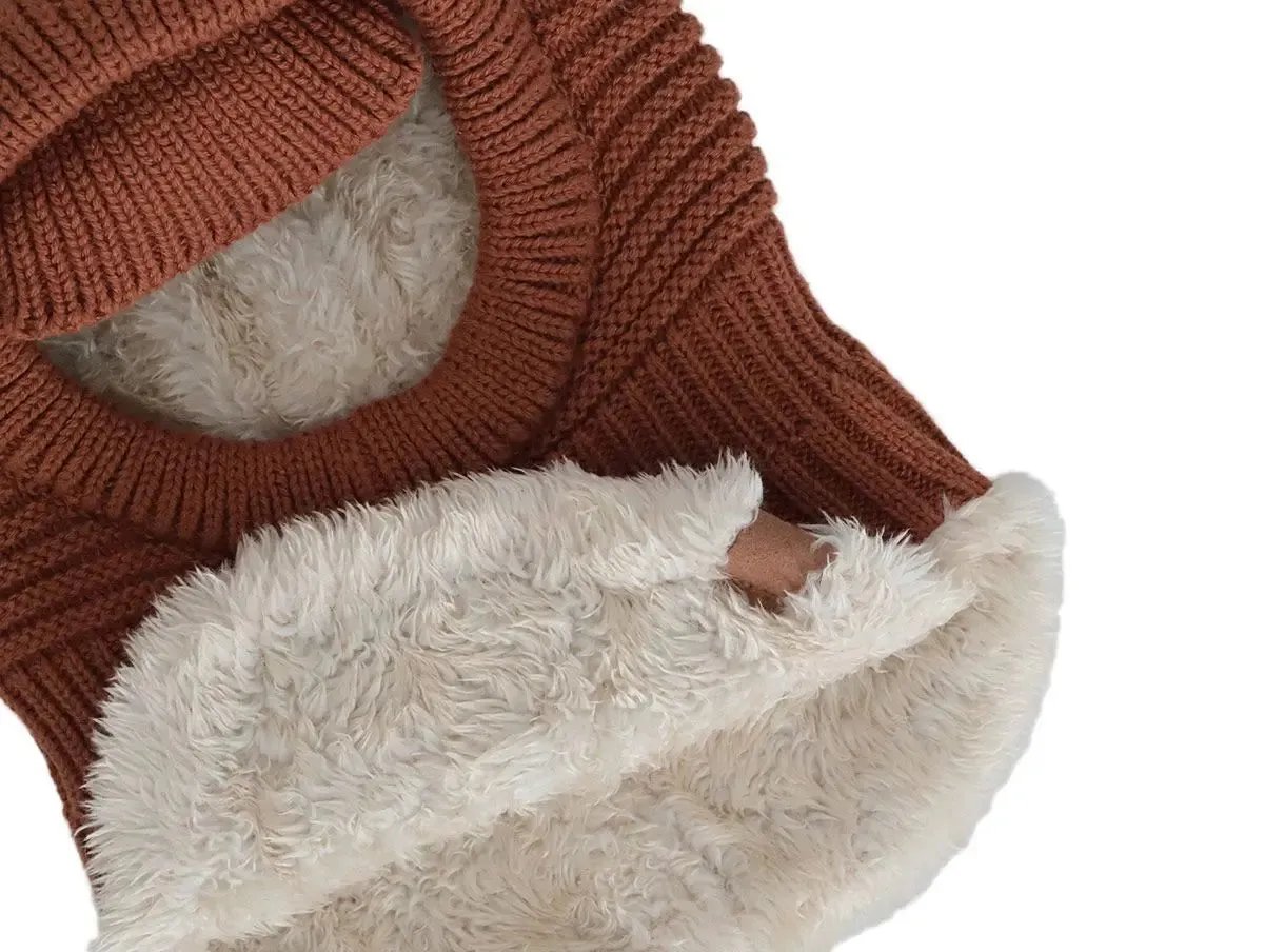 Cotton Knit Balaclava - GINGER | CALIKIDS