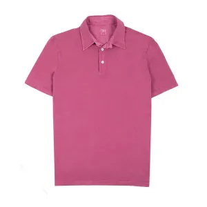 Cotton Piqué Polo Shirt Raspberry