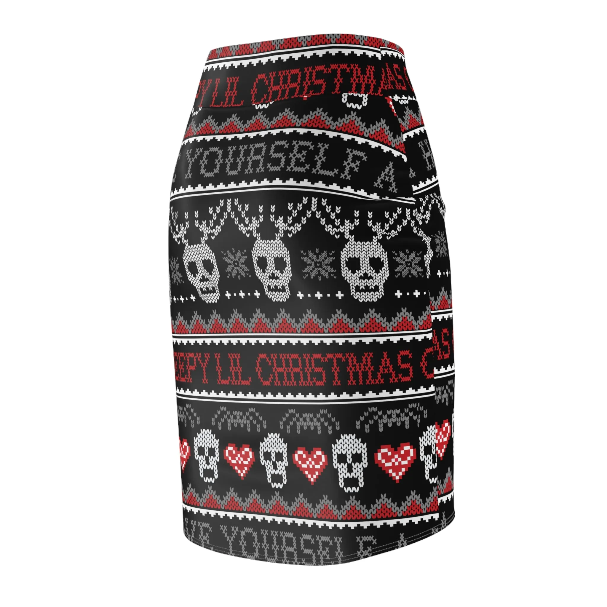 Creepy Lil Christmas Pencil Skirt