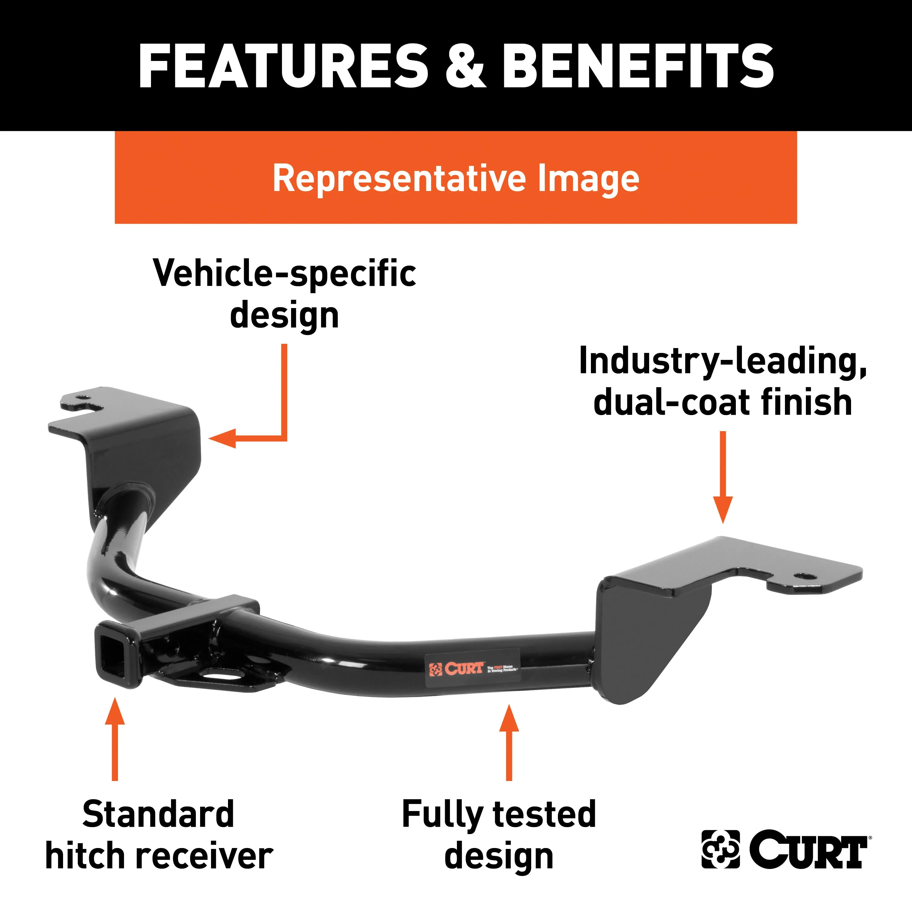 CURT 11805 Class 1 Trailer Hitch; 1-1/4in. Receiver; Select Mercedes-Benz 300TD