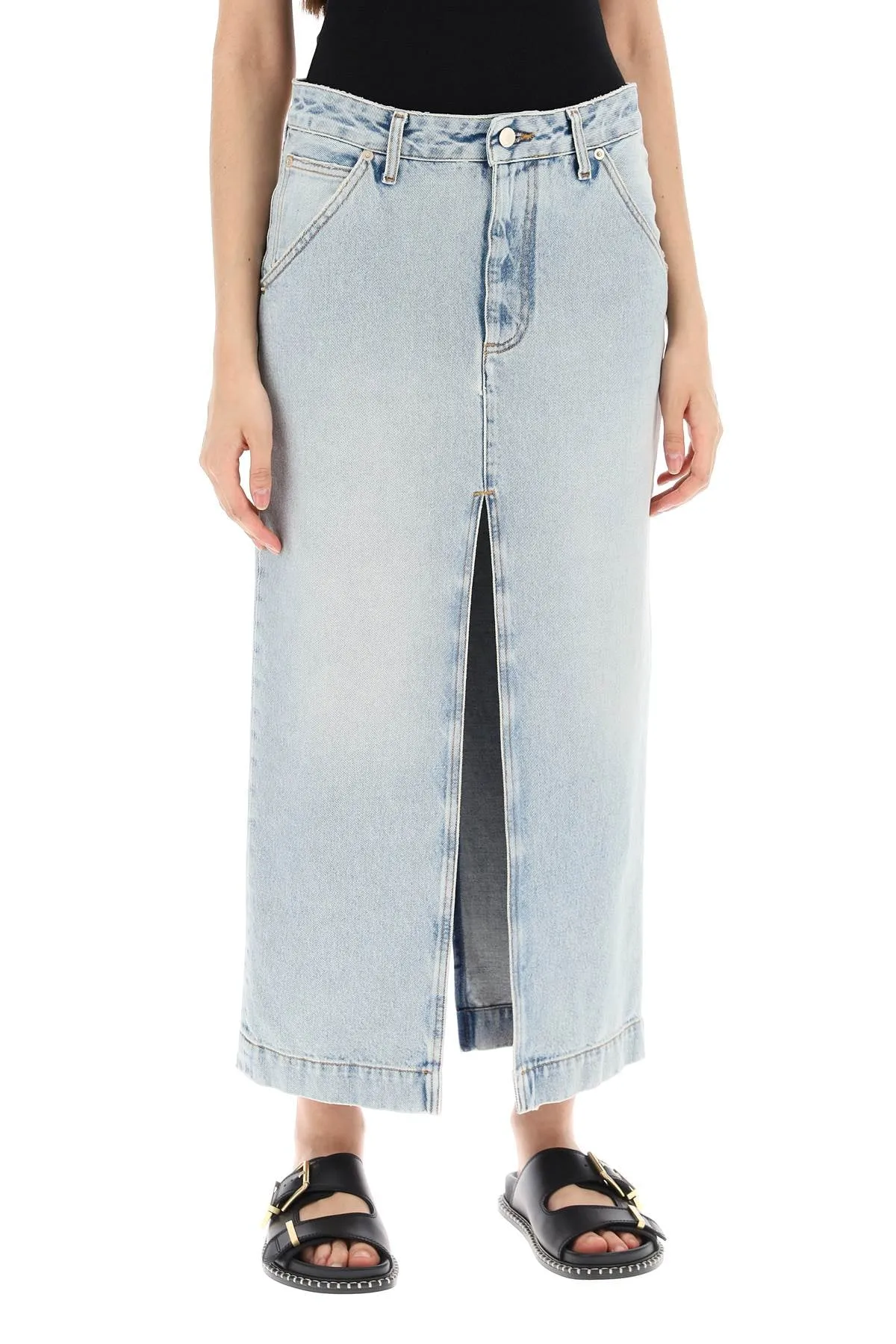 DARKPARK erika's denim midi skirt in