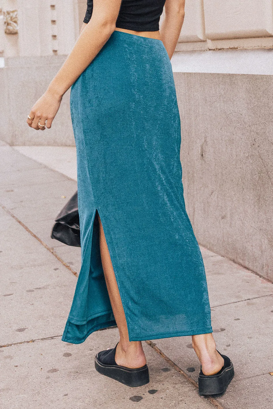 Davina Maxi Skirt in Teal - FINAL SALE