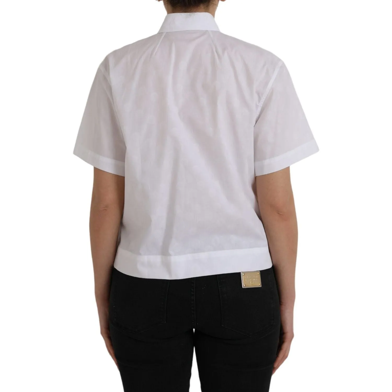 Dolce & Gabbana White Collared Short Sleeve Polo Shirt Top