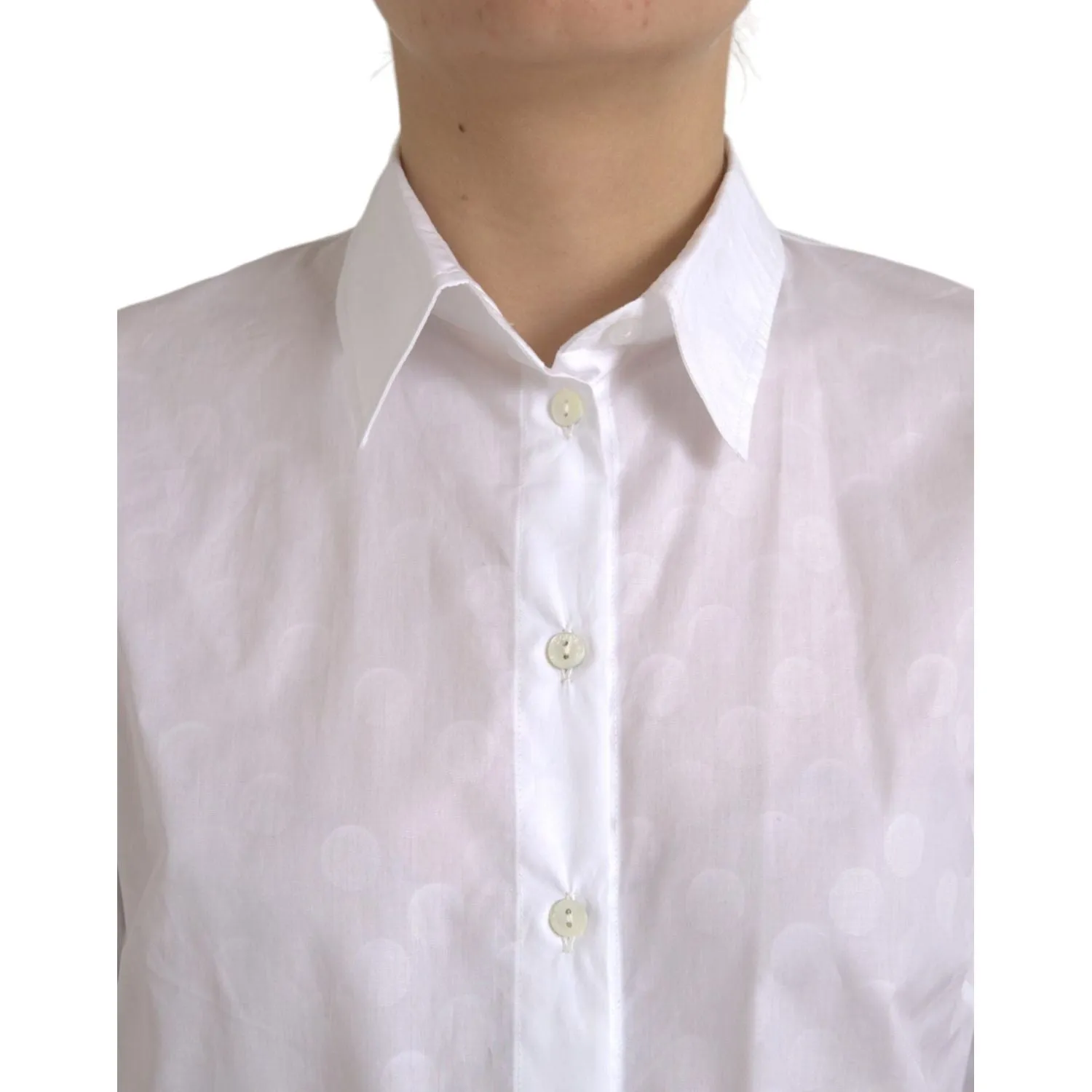 Dolce & Gabbana White Collared Short Sleeve Polo Shirt Top