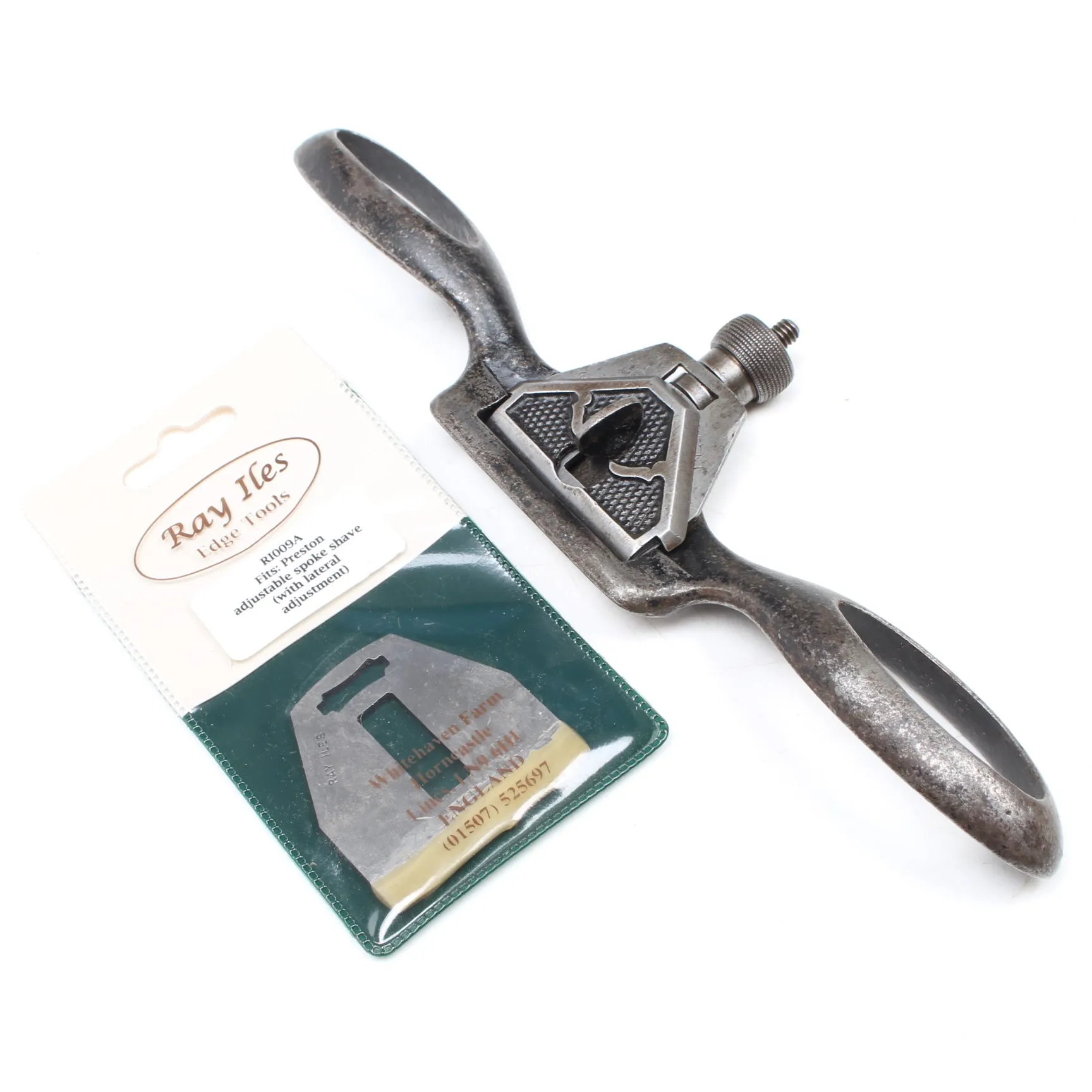 Edward Preston Spokeshave - Flat - No. 1390H   Extra Cutter