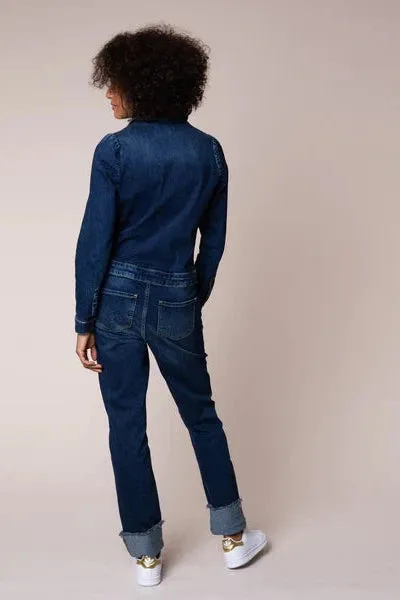 Eleven Loves Rachel Denim Jumpsuit Navy