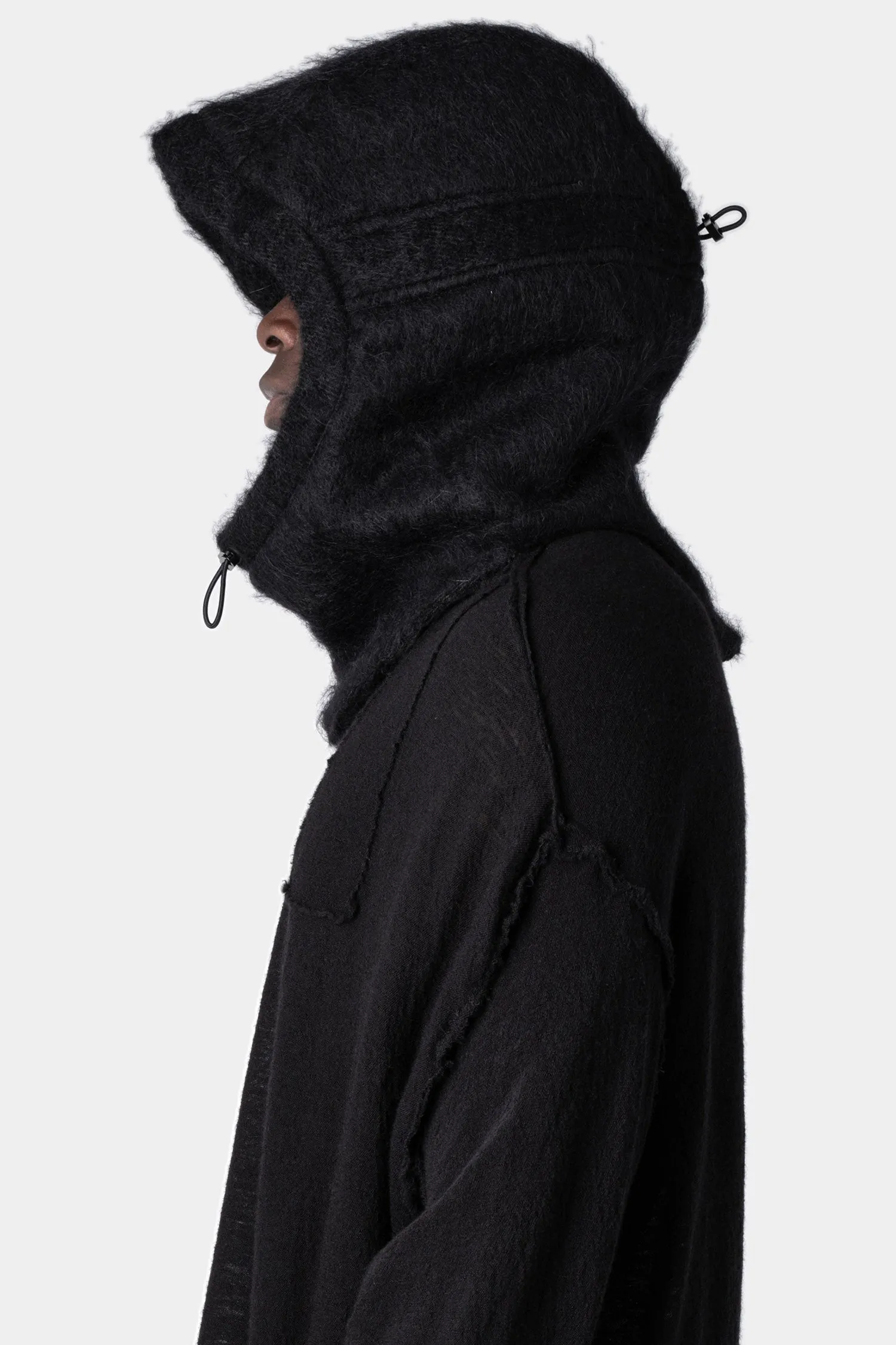 Faux fur retract hood