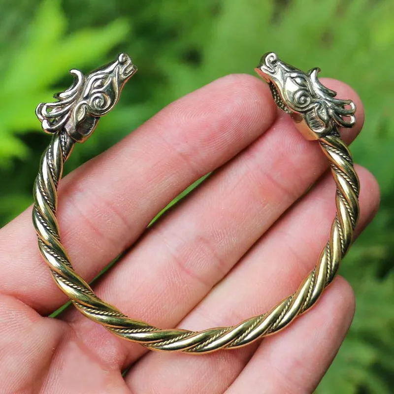 Fianna Celtic Deer Bracelet - Brass