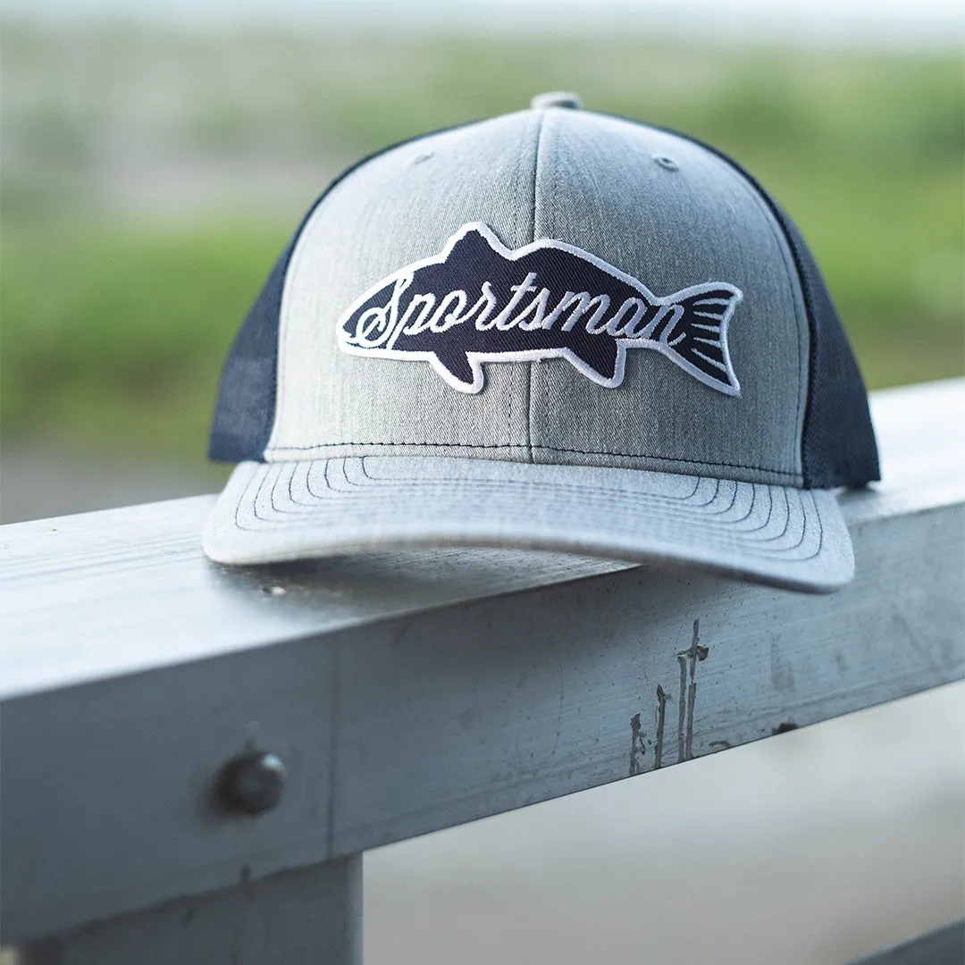 Fish Snapback Fishing Hat - Royal/White