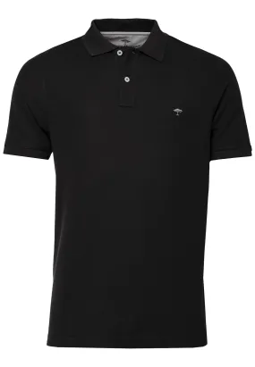 FYNCH HATTON Pique Polo Shirt - Men's Supima Cotton – Black