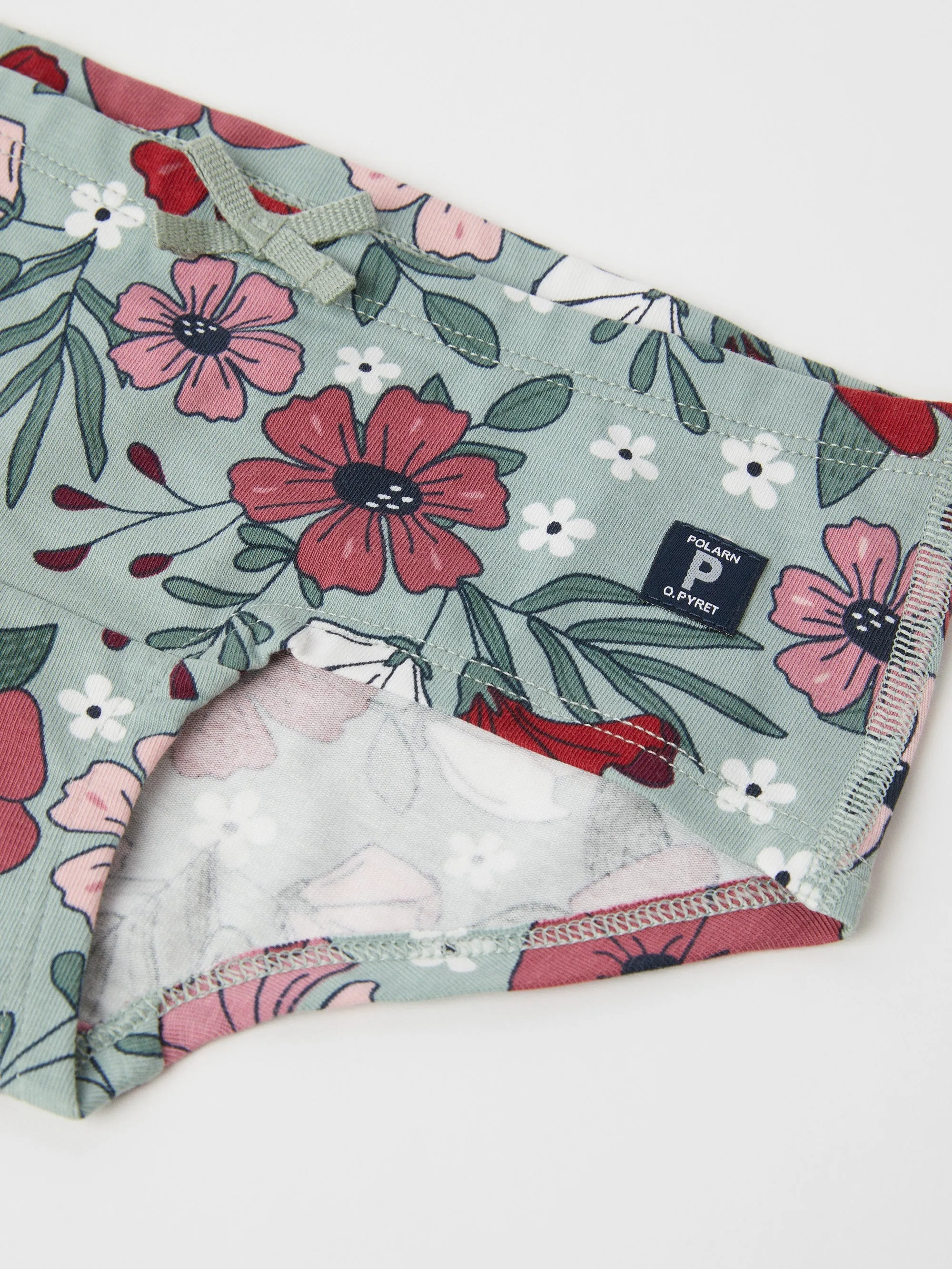 Girls Floral Hipster Briefs