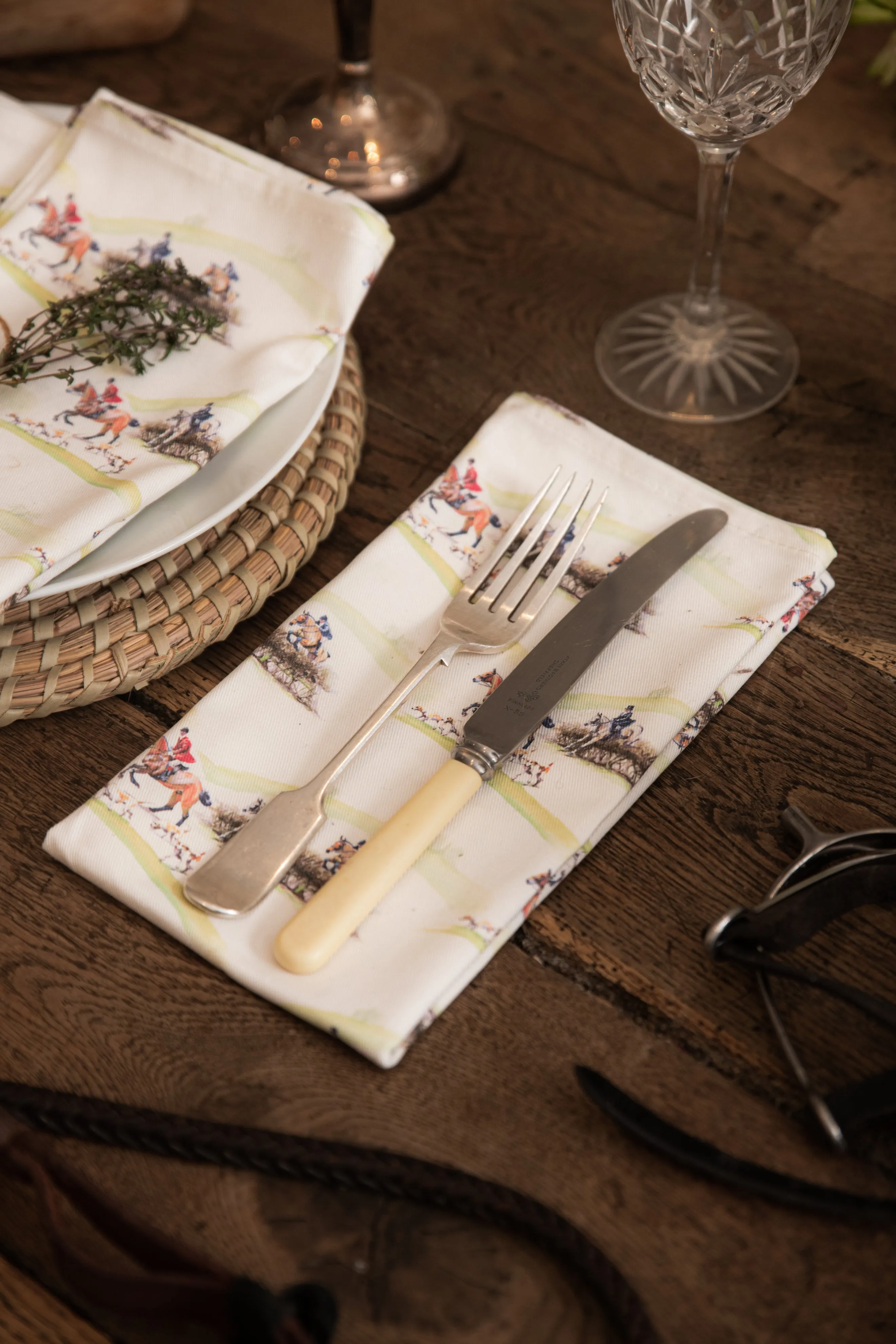 Glaze & Gordon 'The Hunt Jump' Set of 4 Napkins