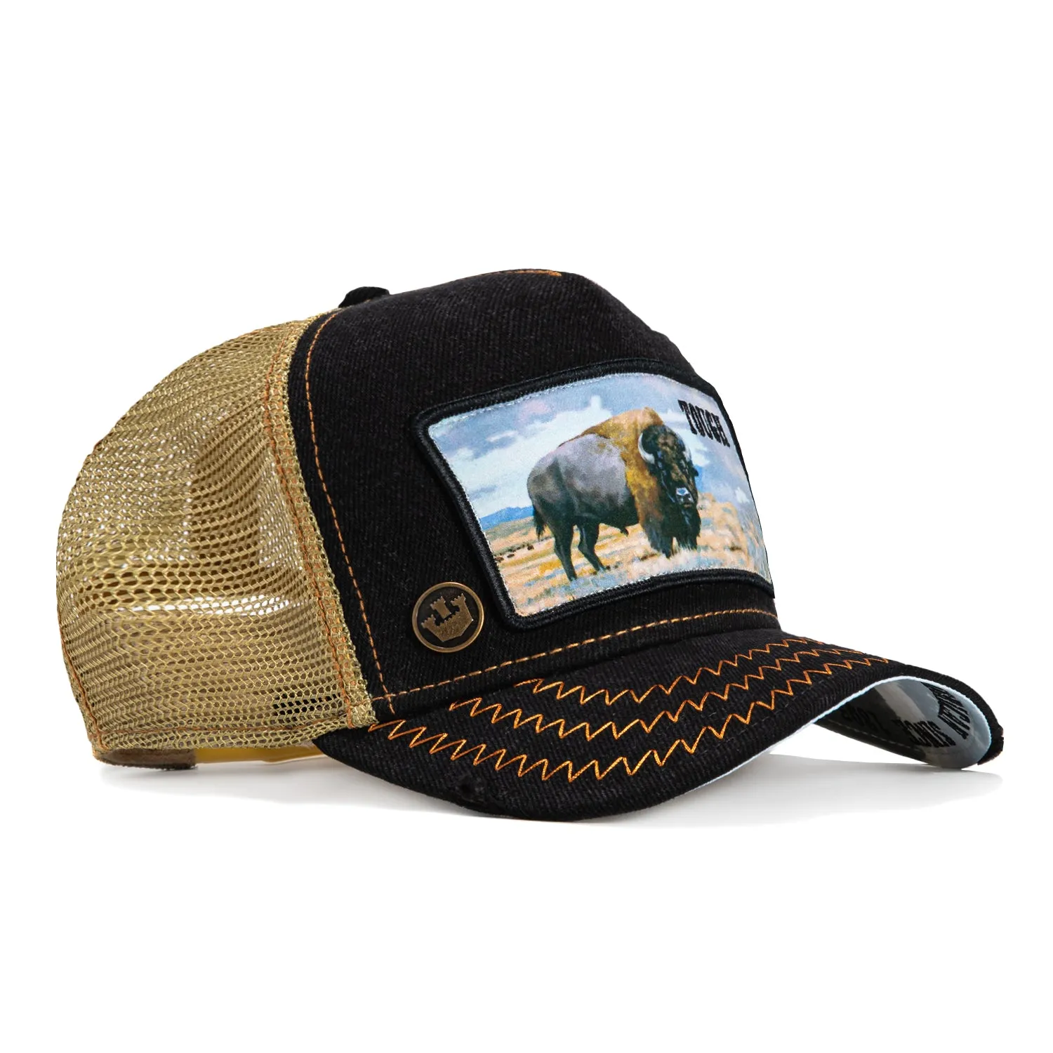 Goorin Bros Buffalo Adjustable Trucker Snapback Hat - Black