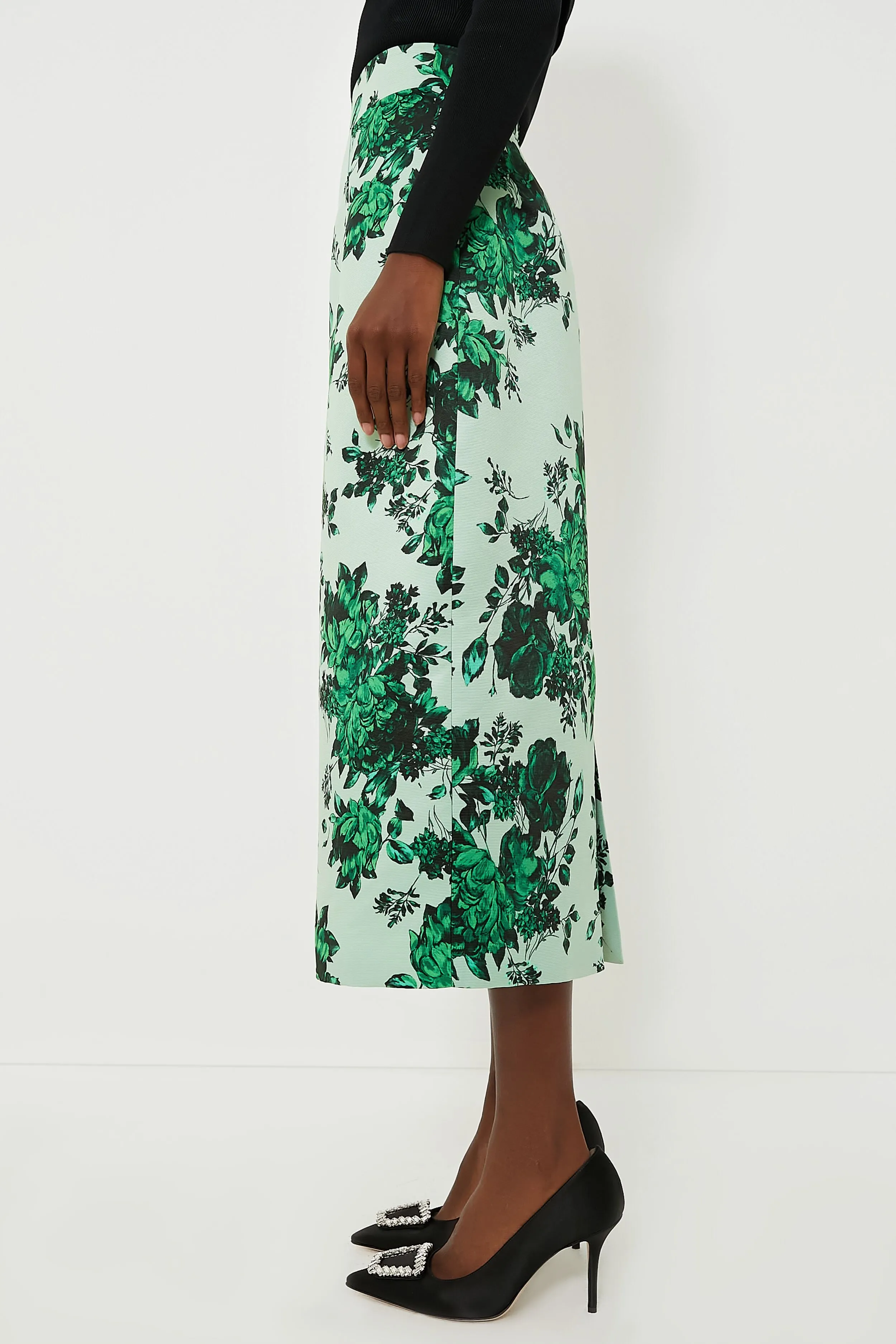 Green Festive Bouquet Lorinda Skirt