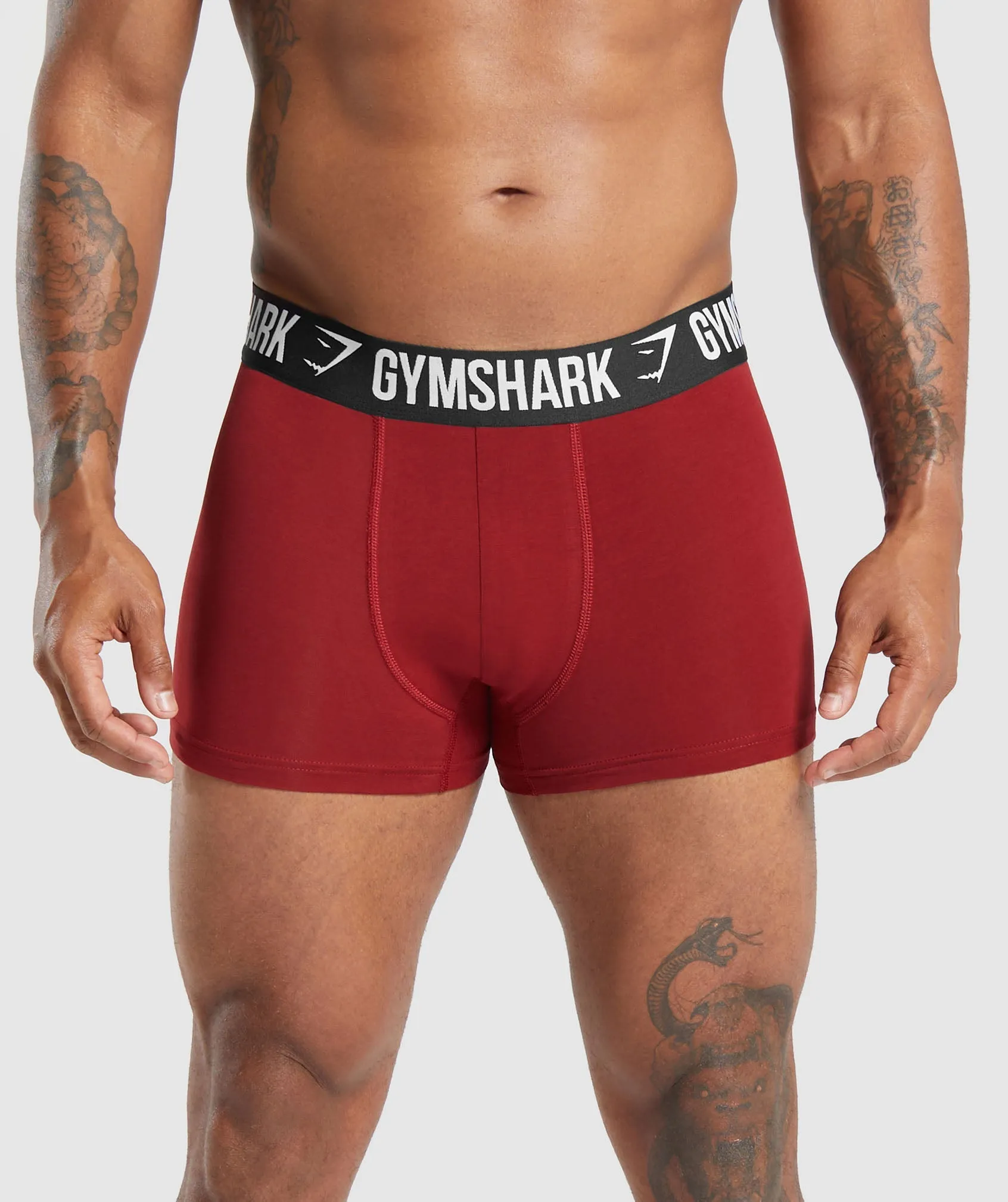 Gymshark Boxer Brief 3PK - Utility Green/Cargo Blue/Reps Red