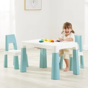 Height Adjustable Table and Chair Set - White & Green