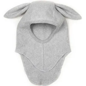 Huttelihut Bunbun Balaclava Cotton Fleece w. Rabbit Ears Light Grey